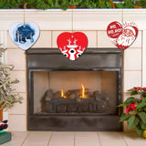 Sublimation Blanks Ceramic Ornament Christmas Tree Decor Heart Ornament DIY Unfinished Ceramic Christmas Hanging Ornaments 10pcs HooAMI