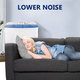 BANGSON Portable Washing Machine, Mini Twin Tub Washer and Dryer Combo with 17.6 lbs Large Capacity, Portable Washer for Apartment, Dorm, RV, Camping, Home, 25.6x14.2x28.8 inches, White & Blue BANGSON