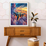 YEEIFFD 5D Airplane Fighter Jet Aviation Diamond Art Full Drill Diamond Painting Kits for Adults Beginners DIY Art Crafts for Relaxation and Home Wall Decor 12x16 inch YEEIFFD