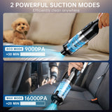Cordless Handheld Vacuum, Rechargeable Car Vacuum with 16000Pa Powerful Suction, Ultra-Lightweight 1.3lbs, Brushless Motor, Multiple Accessories for Home Office Car Pets Cleaning dormzie