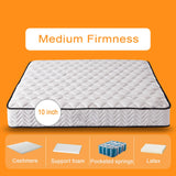 ZATTRD Queen Mattresses, 10 Inch Individually Pocket Spring Hybrid Mattresses in a Box, Memory Foam Hybrid Queen Size Mattress, Breathable Comfort Soft Pressure Relief, Medium Firm Feel ZATTRD