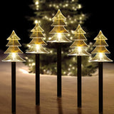 ILLUMINEW Outdoor Christmas Decorations, Solar Christmas Pathway Lights, Set of 5 Waterproof Landscape Christmas Lights, LED Lights for Yard Lawn Patio Walkway Decor ILLUMINEW