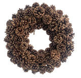 20 Inch Fall Front Door Wreath Natural Pinecone Wreath Polyfoam Base Flower Farmhouse Grapevine Wreath Blossom Cluster Wreath for Thanksgiving Celebration Front Door Wall Window Christmas Decor Huashen