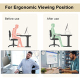 LA QUEENIE Monitor Stand Riser,Wood & Acrylic Computer Monitor Stand with LED Light,Desk Accessories Desktop Organizer Stand for Computer,Laptop,Printer,PC & TV Screen Riser LA QUEENIE