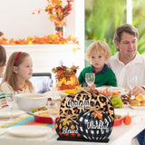 Soaoo Fall Pumpkin Sign Decoration 11 Inch Wooden Pumpkin Table Centerpiece Thanksgiving Autumn Pumpkin Tabletop Sign Blessed Grateful Thankful Sign for Thanksgiving Fall Harvest Home Farmhouse Decor Soaoo