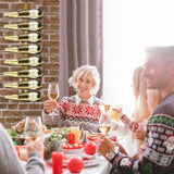 KHayRovies Wine Rack Wall Mounted for 8 Wine Bottles, Metal Wall Hanging Wine Holder Storage, Wine Organizer Shelf for Kitchen Dining Room Bar (Golden) KHayRovies