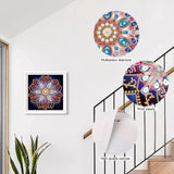 MVVMTOP Mandala Diamond Painting Art Kit, DIY Flower 5D Diamond Painting Special Shape Drills Diamond Painting Mosaic Making Craft, Suitable for Home Wall Decor Art Handmade Gift, AT135 MVVMTOP