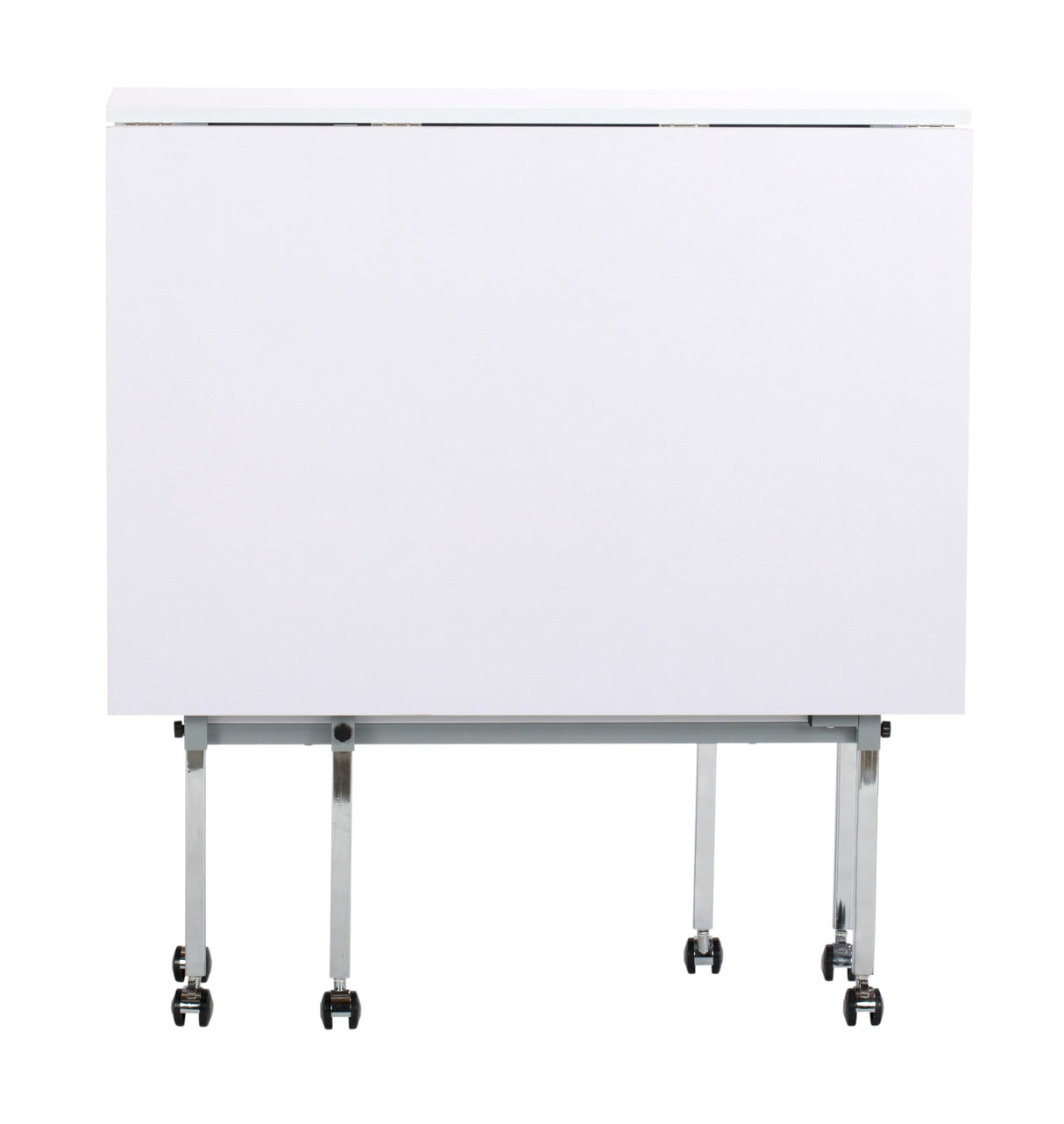 Sew Ready Hobby and Cutting Table - 58.75" W x 36.5" D White Arts and Crafts Table with 2 Mesh Storage Drawers, Silver/White Sew Ready