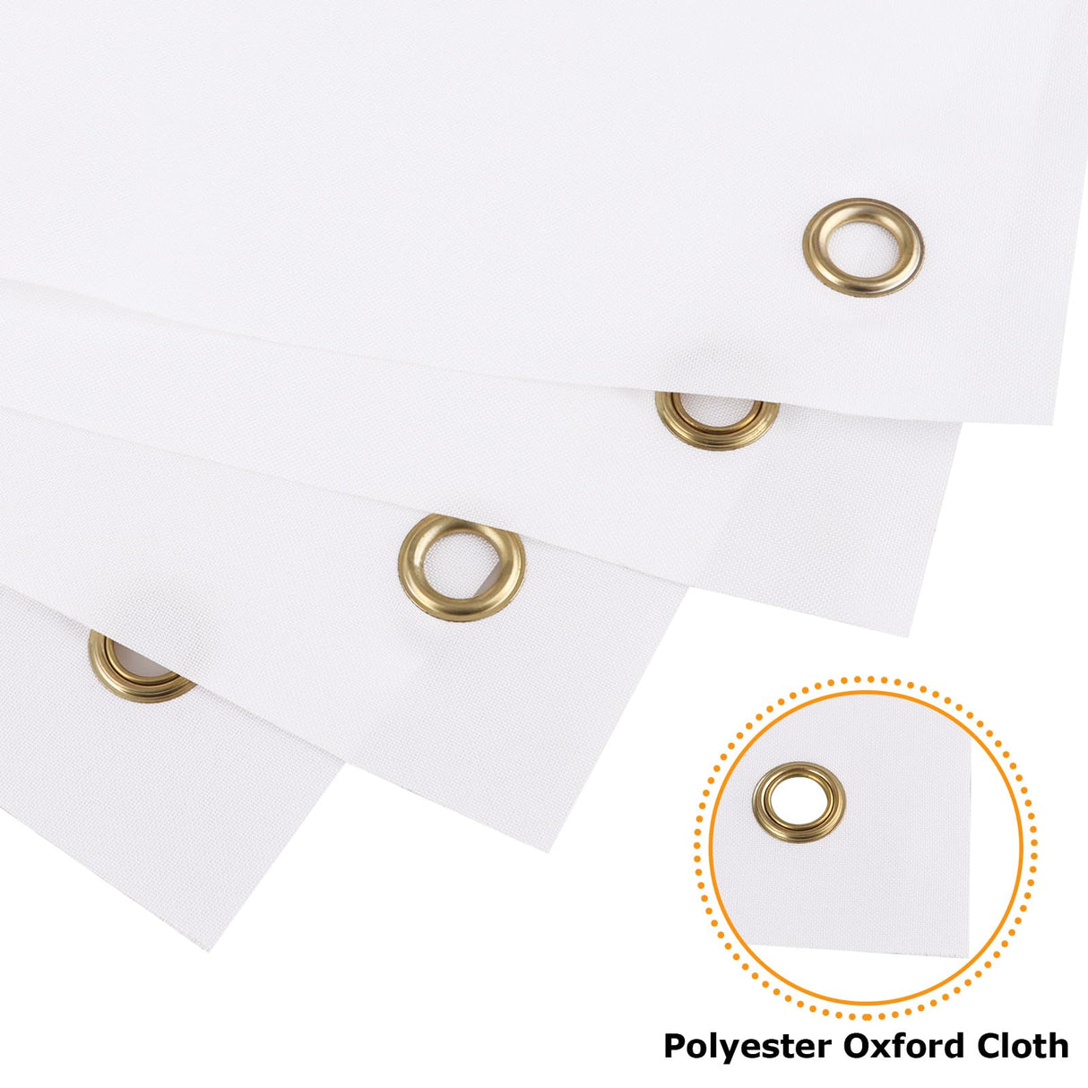 FVIEXE 4PCS 2x6 Ft Polyester Oxford Cloth Sublimation Vinyl Banner Blank DIY Signs Banner with Hanging Rope for Indoor Outdoor Wall Decoration Party Birthday Halloween Thanksgiving FVIEXE