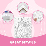 goldentime 3 Framed Canvas Paint by Numbers for Kids Ages 6 8 10 12 –Easy Paint by Numbers Kit for Kids and Adults –Unicorn Painting Kit for Girls, Mermaid Crafts for Girls Ages 6-8-12… goldentime