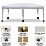 10x20 White Pop Up Canopy Tent with 6 Removable Sidewalls Commercial Heavy Duty All Weather Waterproof Outdoor Canopy Wedding Tents for Parties Gazebo with Carry Bag and 6 Sandbags susici