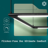 Solvita Pool Table Light –Premium LED Billiard Light, Flicker-Free, Adjustable Height & 360° Rotatable Design – Bright White 3000K (Rectangle 49.6 x 25 inch) Solvita