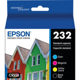 EPSON 232 Claria Ink Standard Capacity Black & Color Cartridge Combo Pack (T232120-BCS) Works with WorkForce WF-2930, WF-2950, Expression XP-4200, XP-4205 Epson