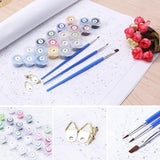 DYAIANGMU Christmas Paint by Numbers Kit for Adults Beginner,Gnome Paint by Number Kits on Canvas for Adults Beginner,Digital Oil Painting Kits for Home Wall Decor 15.7X15.7 Inch (with Frame) DYAIANGMU