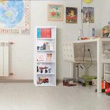 ZENY 5-Tier Shelf Bookcase, Freestanding Wood Storage Display Open Bookshelf for Home Office, White ZENY