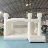 Inflatable White Wedding Bounce House with Blower,Commercial PVC Bouncy Castle Jumping Bed for Wedding, Birthdays, Parties 15ft x 15ft x 10ft Blatesic