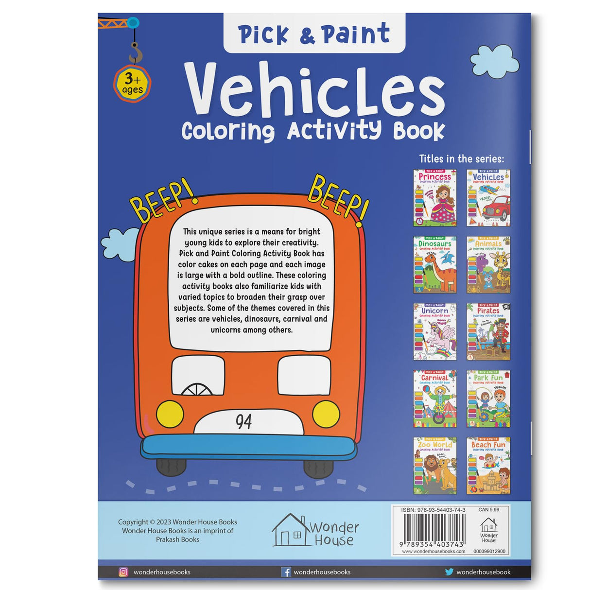 Pick and Paint Coloring Book: Vehicles WoodArtSupply