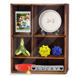 Pet Memorial Gift Shadow Box with Adjustable Shelves,Dog Memorial Gifts for Loss of Dog Death Sympathy,Pet Frame Urn Ashes Remembrance Gift Display Case with Deep Drawer&Pet Paw Ink Kit SUPERPAWS