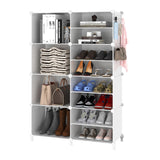 AWTATOS Closet Organizer 8 Cube Storage Shelves Closet Clothes Organizers and Storage Stackable Cubby Shelving for Closet Bedroom Living Room Office White AWTATOS