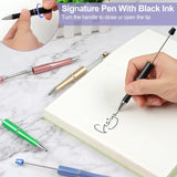 Joyberg 15 PCS Beadable Pens, Beadable Pens Bulk Colored Plastic, Black Ink Beaded Pens Creative Diy Pen, Bend Pens for Make Gifts for Children and Students, Office School Supplies Joyberg