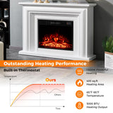 Tangkula 23" Electric Fireplace, 5,000 BTU Fireplace Insert with Remote Control, 3 Flame Colors & Brightness Levels, Recessed Fireplace Heater with 1-8H Timer, Thermostat & Overheat Protection Tangkula