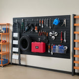 VEVOR Slat Wall Paneling, 8 x 4 ft, PVC Garage Slatwall without Accessories, Black Slat Wall Easy-to-Install Adjustable Slatwall Panel with Coupling Structure & DIY Cutting, Fits for Storage & Display VEVOR