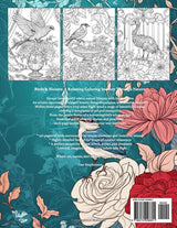 Birds & Blooms: A Relaxing Coloring Journey Through Nature: Adult coloring book with 120 pages of birds and floral designs for calm, creativity, and mindful relaxation Majosta