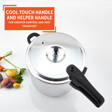 IMUSA 7 Quart Stovetop Aluminum Presure Cooker with safety valves for risk-free opening Imusa