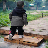 unununu Wooden Platform Step Stool for Adults&Senior.Stair Assist Indoor&Outdoor,Heavy Duty Sturdy Solid Wood Bedside Foot Stepper,Mobility Stepping.for Handicap,Elderly,High Beds(31.5" W) unununu