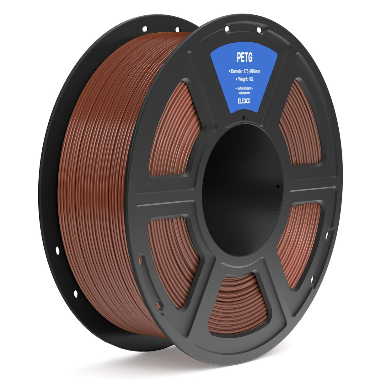 ELEGOO PETG Filament 1.75mm Brown 1KG, 3D Printer Filament Dimensional Accuracy +/- 0.02 mm, 1kg Spool(2.2lbs) Fits for Most FDM 3D Printers ELEGOO