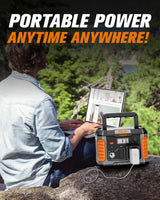 BALDR Portable Power Station, 500W Output, 288Wh Capacity, AC Outlet, USB Ports, Solar Charging Generator for Home Camping Emergency Use.… BALDR