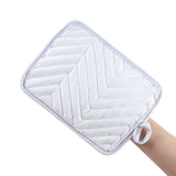 Anyi Pot Holders and Oven Mitts 7" X 9" Heat Resistant Pocket Pot Holder Set Feature of Non Slip Kitchen Hot Pad Oven Mitts, 3-Pack (White) Anyi