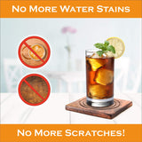 Divit Coasters Wooden for Drinks, Eco-Friendly, Absorbent, Antique Look Handcrafted Coasters (Rocking Chair) DIVIT COASTERS