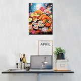 Japanese Cuisine Diamond Painting DIY 5D, Numbering Kit,Graffiti Delicious Sushi Artwork Lemon and Sakura Wall Art Food Crystal Rhinestone Pictures Fast Food Art Home Decor Adults Gift(12''Wx 16''H) Tucocoo