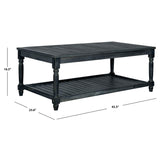 SAFAVIEH Outdoor Collection Oakley Dark Slate Grey Coffee Table SAFAVIEH
