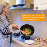 Bamboo Kitchen Cooking Utensils, 6 pcs Nonstick Cooking Spatula Tools with Handles, Heat Resistant Spatula Set, Non-stick Cooking Utensil, Premium Wooden Cooking Spoon Sets for Kitchen Zhuoyue