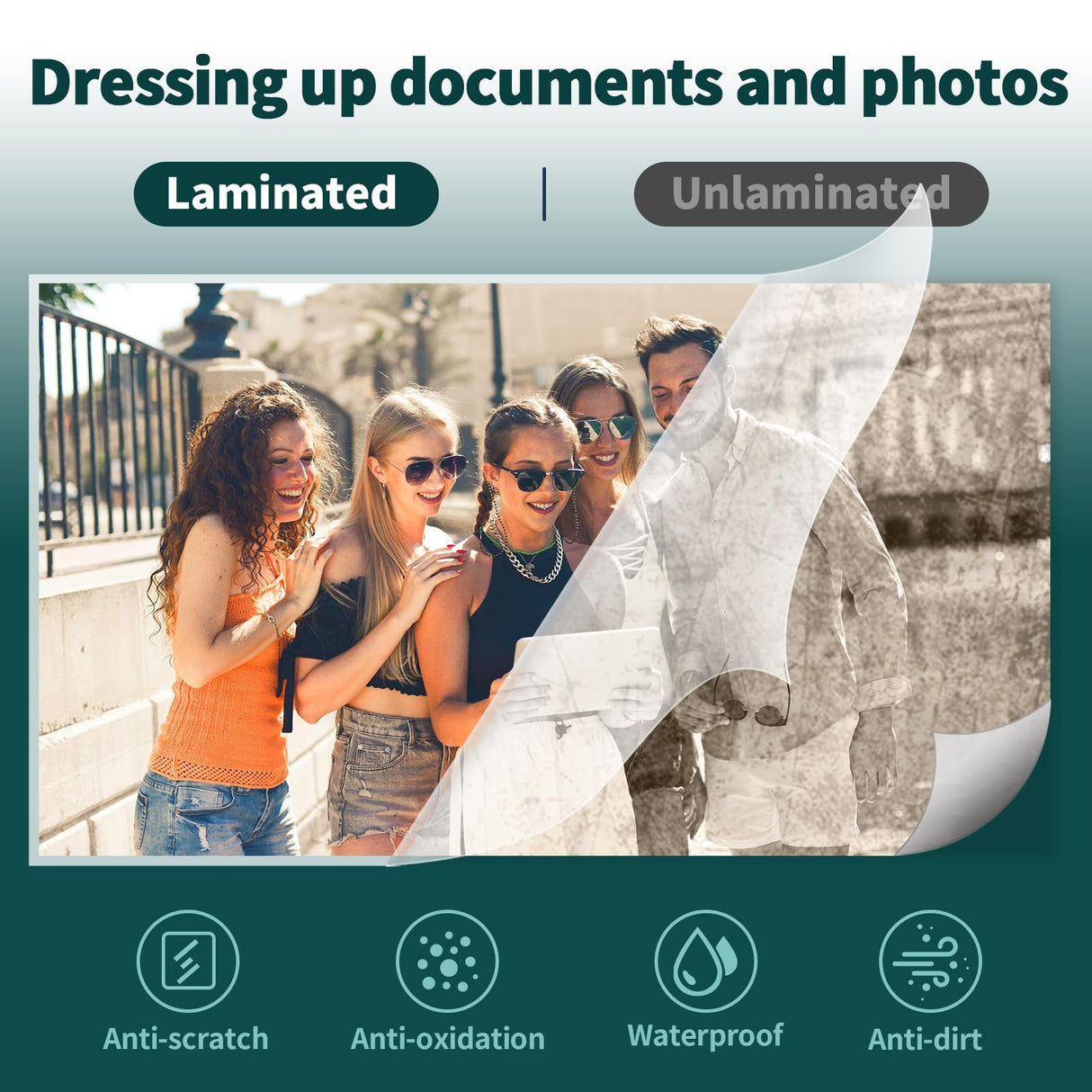 Laminator Machine with 20 Laminating Sheets, 9 Inch Cold & Thermal Laminator with Built-in Paper Cutter, Personal Laminating Machine for Office School Business (White) Locamp