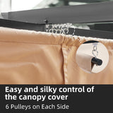 Jolydale 10'×12' Outdoor Pergola, Metal Patio Pergola with Shade Cover, Upgraded Canopy, Adjustable Roof for Garden and Backyard Jolydale