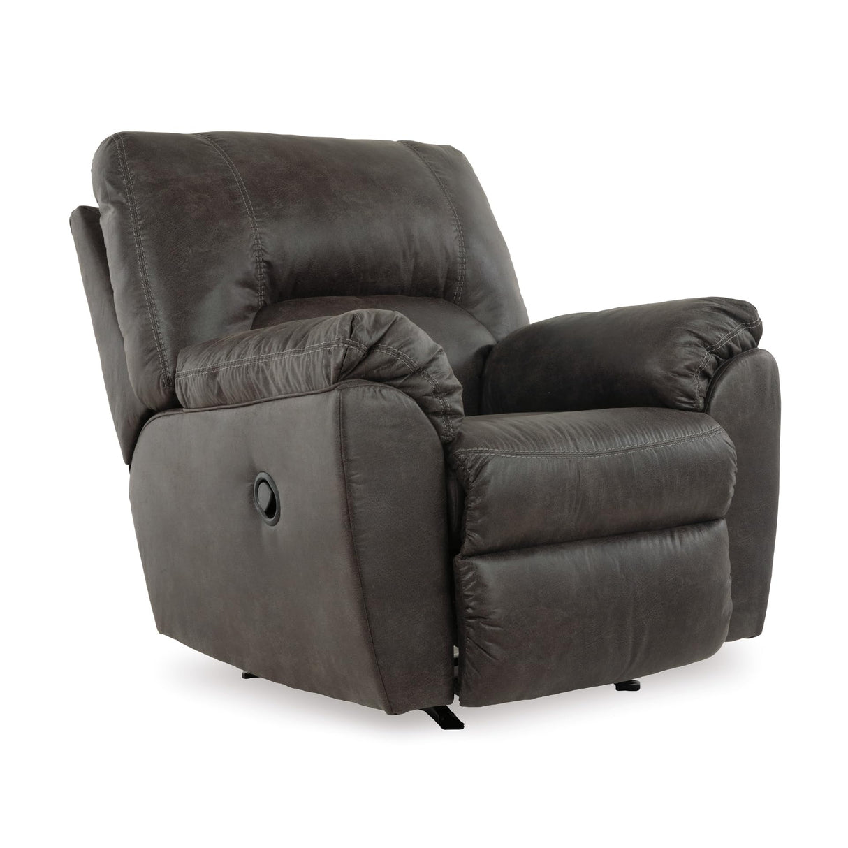 Signature Design by Ashley Tambo Faux Leather Manual Rocker Recliner, Gray Signature Design by Ashley