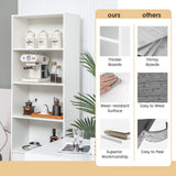 LOKO Modern 74-Inch Tall Bookcase with 2 Drawers & 4 Open Shelves in White LOKO