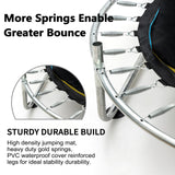 Trampoline for Kids, 5FT Adjustable for Toddler, Indoor/Outdoor Baby Trampoline with Enclosure Net, No-Gap Safe Design, Gifts for Boys & Girls (Yellow&Blue) PY SUPER MODE