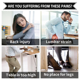 BOJUZIJA Ergonomic Drafting Chair,Standing Computer Desk Chair,Foot Ring,Lumbar Support,Swivel Task Chair - White BOJUZIJA