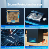 24W Laser Engraver, 24000mW Output Laser Cutter Machine, High Accuracy Laser Engraving Machine for Personalized Gifts, Wood and Metal, Acrylic,Paper, Glass,and Leather, Laser Class ii ALLADINBOX