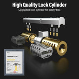 Biometric Gun Safe for Handgun, ≤0.1s Quick Access Pistol Safe 4-Ways Unlock APP/Fingerprint/Numeric Code/Key with Security Cable, Handgun Safe for Nightstand, Home, Bedside, Car - Aluminum Alloy OneTigris