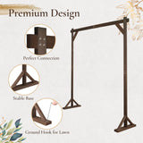 Wooden Wedding Arch, 7.2FT Square Wooden Arch for Wedding Wood Arch Wedding Arbor Backdrop Stand for Ceremony Rustic Wedding Birthday Parties Indoor Outdoor Garden Decor Volowoo