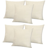 WANZELONYO Blank Pillow Covers 18x18Inch Sublimation Throw Pillow Cases Bulk for HTV Heat Transfer Vinyl Set of 6 Beige Linen WANZELONYO