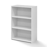 FURINNO Wright 3-Shelf Bookcase, Soft White FURINNO