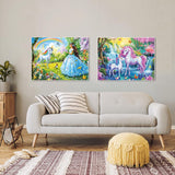 Fishwisdom Pack of 2, 100 Piece Jigsaw Puzzles for Adults and Teens and Kids Family Happy Games Princess Unicorns Puzzles fishwisdom