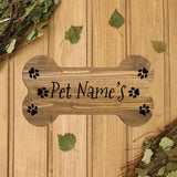 Generic Personalized Dog Bone Sign with Name Custom Dog House Wood Sign Paw Prints Sign for Home Farmhouse Wall Decor, 8.4 x 4.8 inch WoodArtSupply