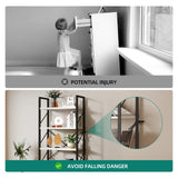 YITAHOME Modern White 5-Tier Bookshelf - Versatile Storage Rack for Home and Office YITAHOME